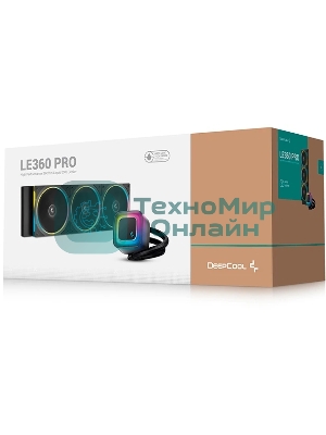 Система жидкостного охлаждения Deepcool LE360 PRO ARGb Soc-AM5/AM4/1200/1700/1851 черный 4-pin 19-33dB Al 300W 1817gr Ret (R-LE360PRO-BKAMMC-G-1)