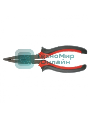 Длинногубцы Matrix black nickel 200 мм, изогнутые, двухкомпонентные рукоятки