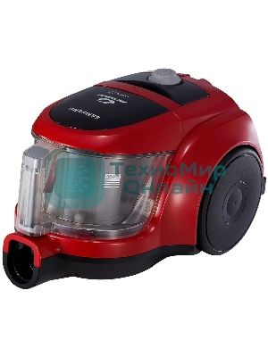 Пылесос Samsung VCC4520S3R/XEV красный, 350/1600 Вт, уборка сухая, пылесборник контейнер 1.3 л