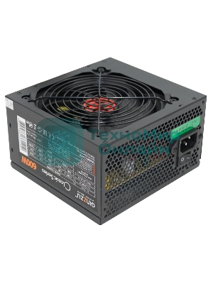 Блок питания Ginzzu CB600, 600Вт, 120мм, черный