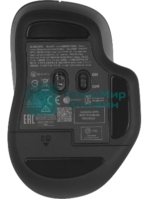Мышь беспроводная Xiaomi Wireless Mouse Comfort Edition черный, 1200 dpi, радиоканал, USB, кнопки - 3