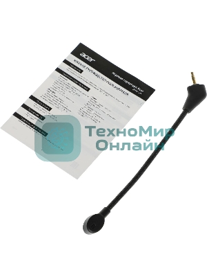Гарнитура Acer AHW120 чёрный, проводная, USB, подсветка