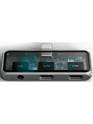 USB-концентратор Satechi Mobile XR Hub with Audio (2х USB Type-C, Mini jack), до 100 Вт, Серый Док-станция ST-HXRAJM