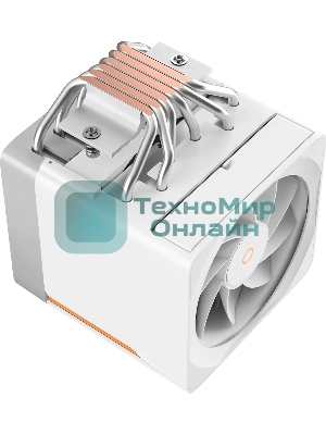 Кулер для процессора CPU Cooler Ocypus Delta A62 EX WH Digital (250W, 4-pin PWM, LED temp., 160mm, Al/Cu, 6x6mm, 2x120mm, 70CFM, 31dBA, 1800RPM, S: 1851/1700/1200/115X, AM5/AM4, white)