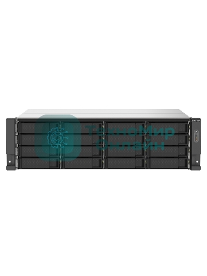 Сетевое хранилище без дисков SMB QNAP TS-1673AU-RP-16G NAS 16 HDD trays, 2x 2.5 GbE, rackmount, 2 PSU. 4-core AMD V1500B 2,2 GHz,RAM 16 Gb (1 x 16 GB) up to 32 Gb (2 x 16 GB). W/o rail kit RAIL-B02