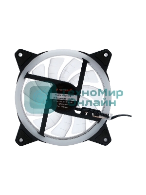 Вентилятор для корпуса Gembird черный, 120 мм, 1200 об/мин, 20.5 дБ, 3 pin