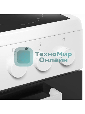 Плита электрическая Maunfeld MEC65CW07 белый, конфорок 4 шт, духовка 60 л, 60 см x 85 см x 60 см