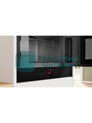 Микроволновая печь встраиваемая Bosch BFR9221B1 черный, 21 л, 900 Вт, переключатели - поворотный механизм/сенсор