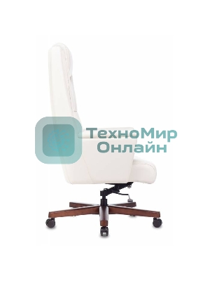 Кресло Бюрократ DUKE белый, кожа