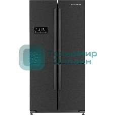 Холодильник Kuppersberg NMFV 18591 DX темный металл трехкамерный 390/170л морозилка снизу, No Frost, Side by Side