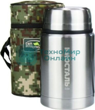 Термос BIOSTAL NTS-500B ОХОТА ш/г, суповой с ложкой, с термочехлом