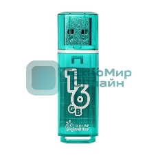 Флешка USB Smartbuy Glossy series Green (SB16GBGS-G), 16Gb, USB 2.0, R/W 25/15, зеленый