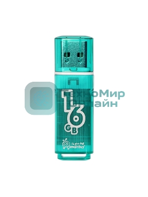 Флешка USB Smartbuy Glossy series Green (SB16GBGS-G), 16Gb, USB 2.0, R/W 25/15, зеленый
