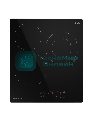 Электрическая варочная панель HOMSair HVC43DBK Hi-Light, независимая, черный