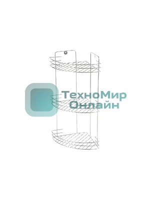 Полка угловая трехъярусная Рыжий кот Vento 19*19*41 см хром (310847)