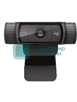 Веб-камера Logitech C920e 1920x1080, 30 кадр/с, USB Type-A, микрофон (2 шт, шумоподавление), автоматическая фокусировка, автоосвещение, шторка приватности, универсальное крепление