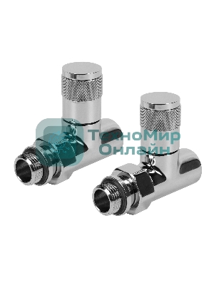 Набор дизайн-вентилей, PIANO, прямой (хром) 1/2