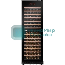 Винный шкаф встраиваемый Maunfeld MBWC-415D171, вместимость: 171 бутылок, черный