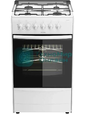 Плита комбинированная Darina 1B KM 441 306 W белый/черный, конфорок 4 шт, духовка 50 л, 50 см x 85 см x 53 см