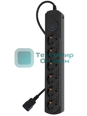 Сетевой фильтр Ippon BK-6-UPS-1.8-10-B 1.8 м, 6 розеток, черный, коробка