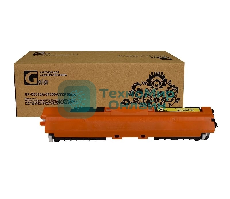 Картридж лазерный GalaPrint GP-CE310A/CF350/729 черный (1200 стр) для HP CP1025/CP1025NW/M176n/M177fw/Canon LBP 7010C/LBP7018C