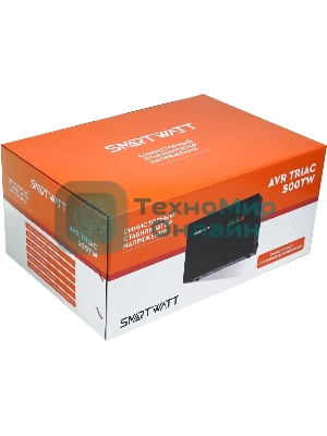 Стабилизатор напряжения Smartwatt AVR Triac 500TW 500ВА черный