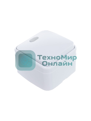 Выключатель Электра одноклавишный с подсветкой белый