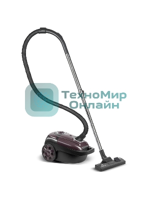 Пылесос Eurostek EVC-3512 фиолетовый, 500/2800 Вт, уборка сухая, пылесборник мешок, 3,5 л