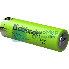 Батарейка алкалиновая Defender LR6-4S АА, шринк, 4 шт., EcoLine