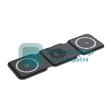 Беспроводное зарядное устройство Rexant с MagSafe 3в1, Qi, 15Вт, черный