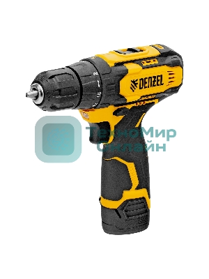 Дрель-шуруповерт Denzel CDQ-12, 12 В, 1,5 Ач, 30 Нм, щеточный