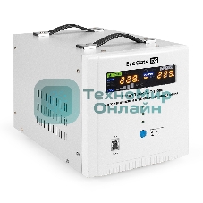 Стабилизатор напряжения ExeGate Expert Turbo AST-10000 (10000ВА, вход 80-260В, цветной дисплей, выход 220В±8%, КПД 98%, 5 уровней защиты, задержка, усиленный метал. корпус, 2*Schuko+клем.колодка, RTL)