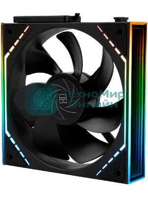 Кулер для корпуса Thermalright TL-M12QR Reverse (124x120x25mm, 4-pin PWM, ARGB, 47.6CFM, 23.2dBA, 1500RPM, черный)