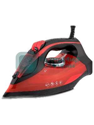 Утюг CF CF-IR3301BRB красный/черный, 3000 Вт, 50 г/мин, 200 г/мин, 420 мл