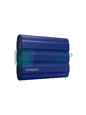 Внешний SSD Samsung T7 Shield, 1TB, USB 3.2 Gen 2 Type-C, R/W 1050/1000, синий
