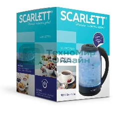 Чайник электрический Scarlett SC-EK27G90 черный Мощность, Вт: 1800; Объем, л: 1.7