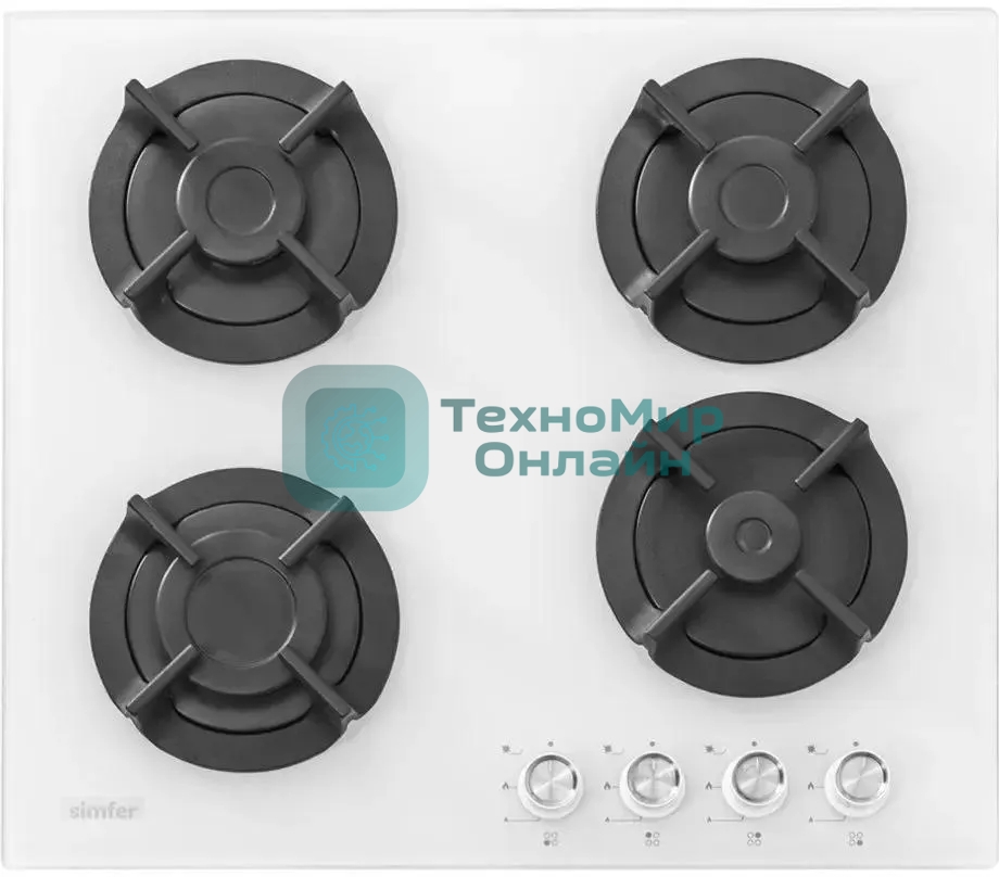 Газовая варочная поверхность Simfer H60N40W416 независимая, белый