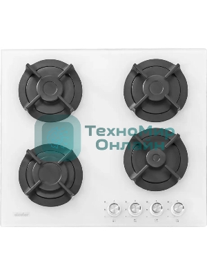 Газовая варочная поверхность Simfer H60N40W416 независимая, белый
