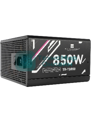 Блок питания Thermalright, 850W 80+ Bronze (ATX, 3.0, PCIe 5.0, Full modular, 1x24(20+4)pin, 2xCPU 8(4+4)pin, 4xPCIe*2 8(6+2)pin, 3xSATA3, 1x12+4pin (12VHPWR PCIe 5.0 12+4pin 600mm), 3xMOLEX4pin, Active, 120x120мм, 150x140x86mm, APFC, black)
