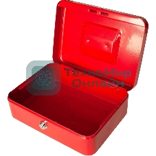 Ящик для денег Silwerhof 90x250x180 красный сталь