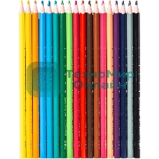 Карандаши цветные Deli EC113-18 Enovation, трехгранный профиль, пластик 18 цветов, коробка с европодвесом (18шт)