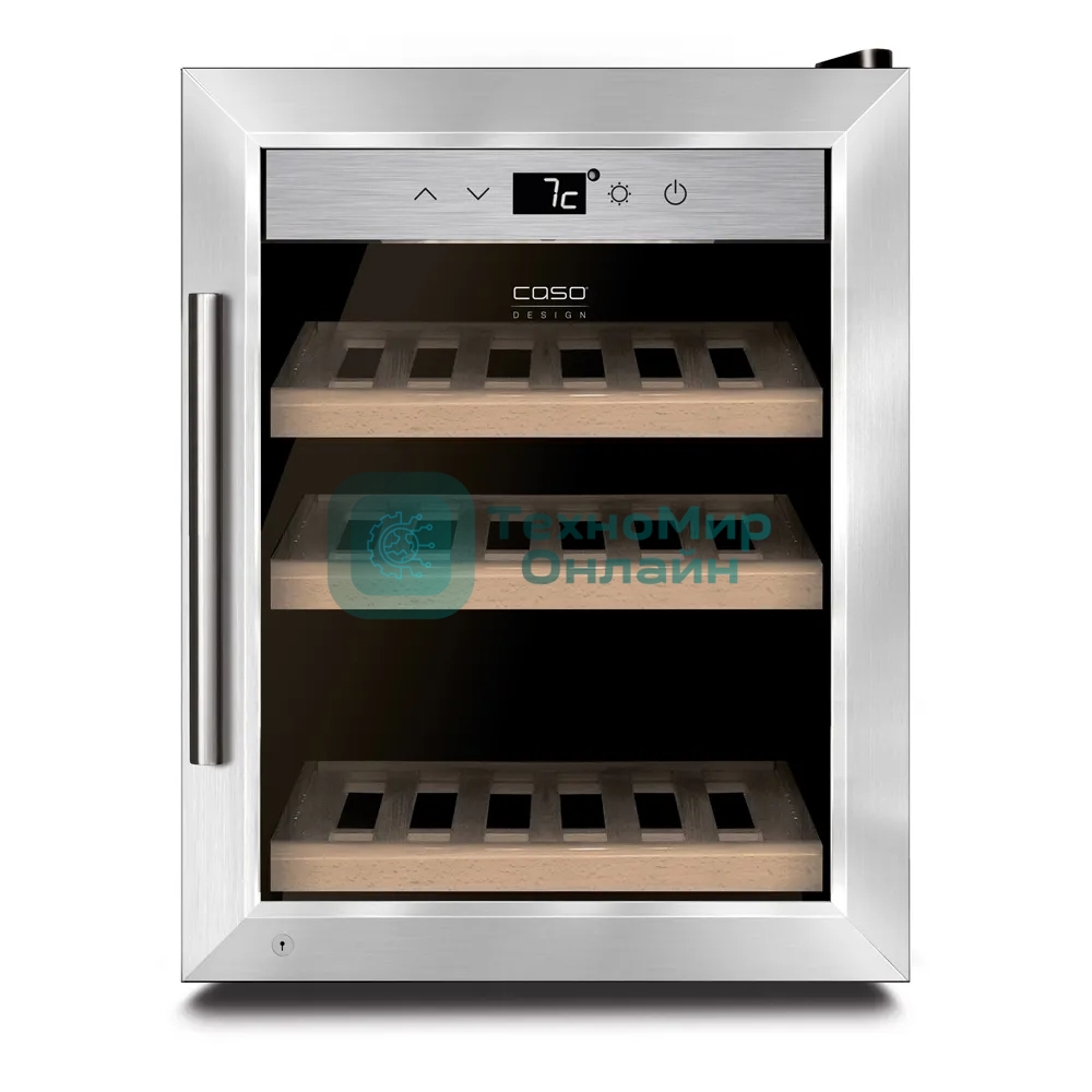 Винный шкаф CASO WineSafe 12 Classic черный, 1 отсек, 12 бут., класс A