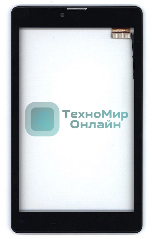 Сенсорное стекло (тачскрин) для Irbis TZ730, черное с рамкой