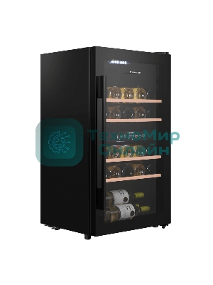 Винный шкаф Maunfeld MFWC-85D28 черный, 80 л, 2 отсека, 28 бут., класс G