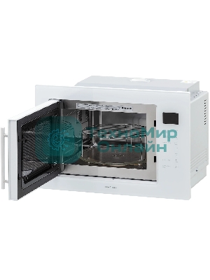 Встраиваемая микроволновая печь Krona RIFLESSO 60 WH V2 белое стекло, 25 л, 900 Вт, переключатели - сенсор