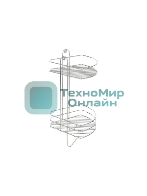 Полка угловая двухъярусная Рыжий кот Vento Plus 23*23*41,5 см хром (310848)