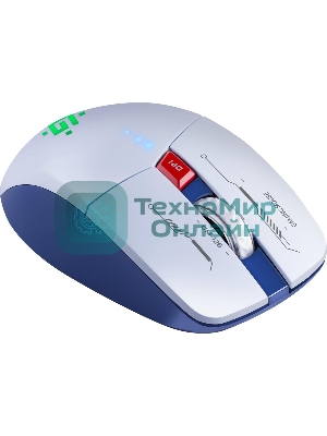 Мышь беспроводная Defender Tisa GM-126 белый/синий, 1600 dpi, радиоканал, Bluetooth, USB, кнопки - 6