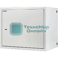 Шкаф настенный антивандальный распашной NTSS WAR 14U 600*500 мм, 2 профиля 19, сварной, серый RAL 7035 NTSS-WAR14U6050