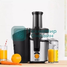 Соковыжималка центробежная Kitfort КТ-1138 800Вт рез.сок.:1000мл. черный/нержавеющая сталь