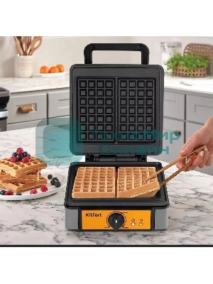 Вафельница Kitfort КТ-1694 1200Вт серый